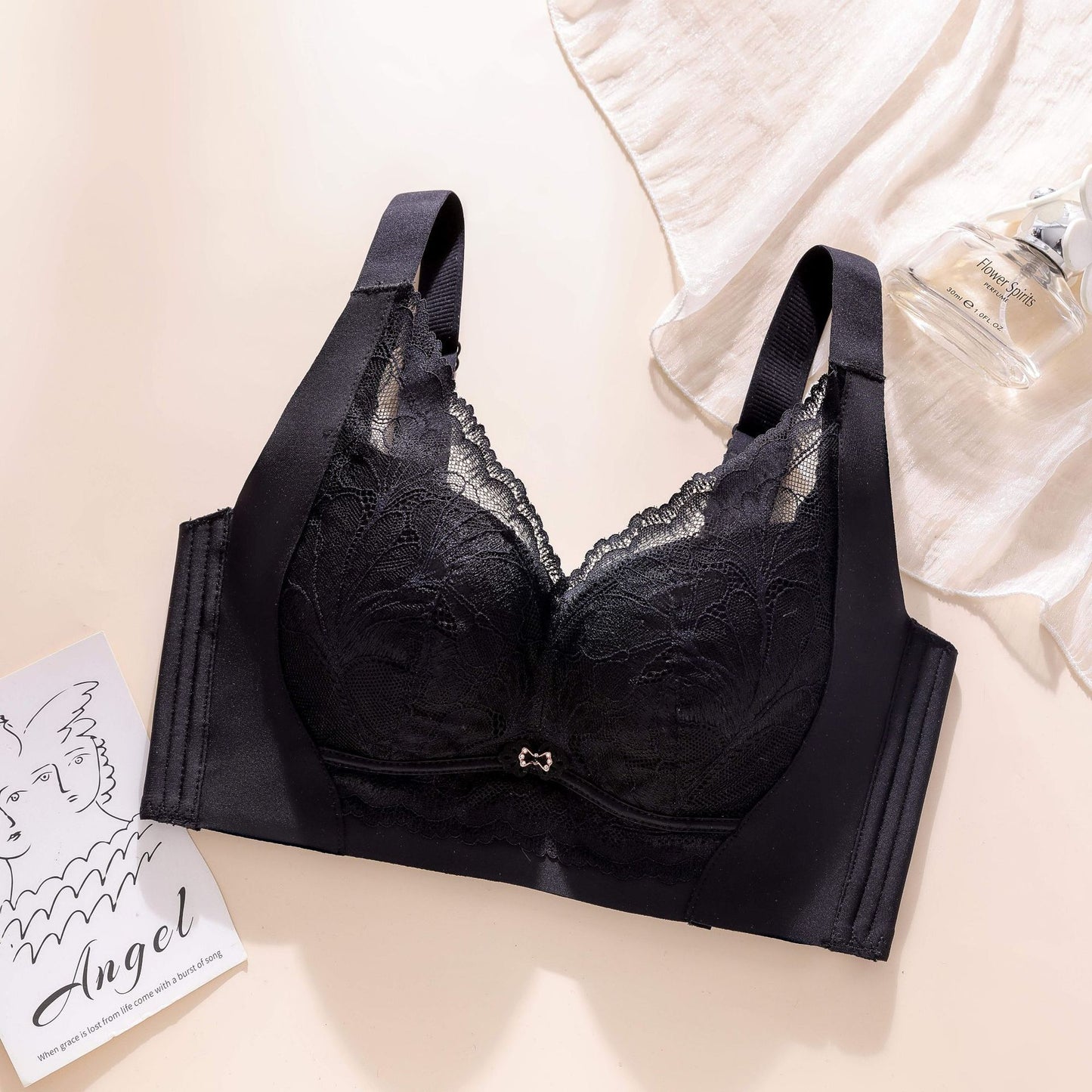 Lace Wireless Supportive Bra for Curvy Women