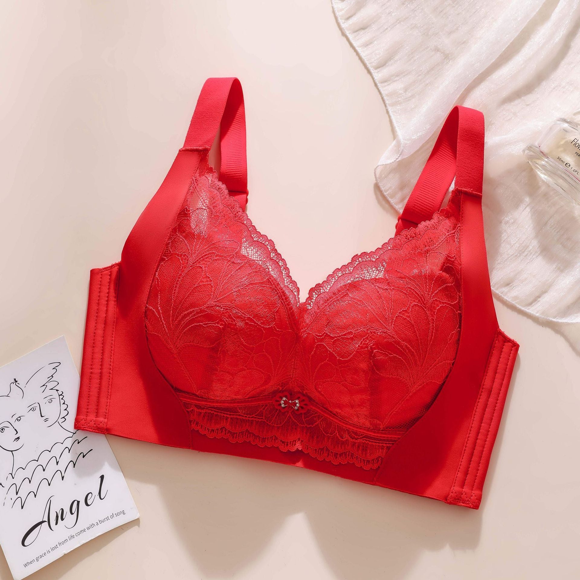 Lace Wireless Supportive Bra for Curvy Women