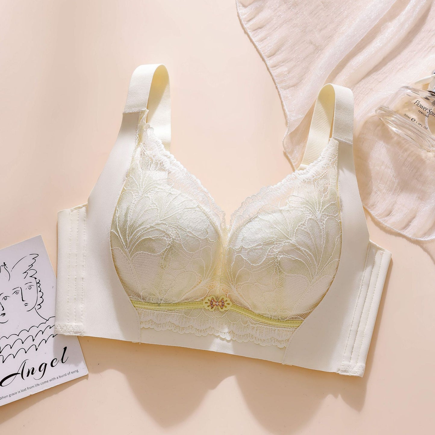Lace Wireless Supportive Bra for Curvy Women